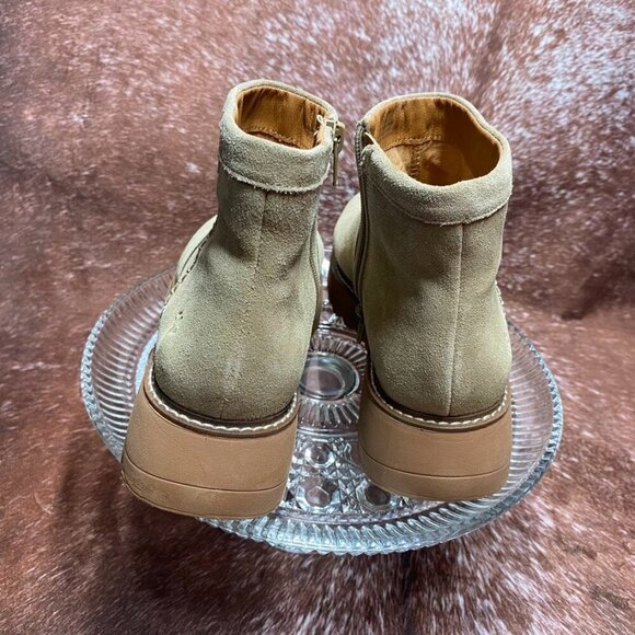 Lucky Brand Suede Ankle Boots | Tan Chunky Sole | Size 6.5 | MSRP $139 - Picture 10 of 10